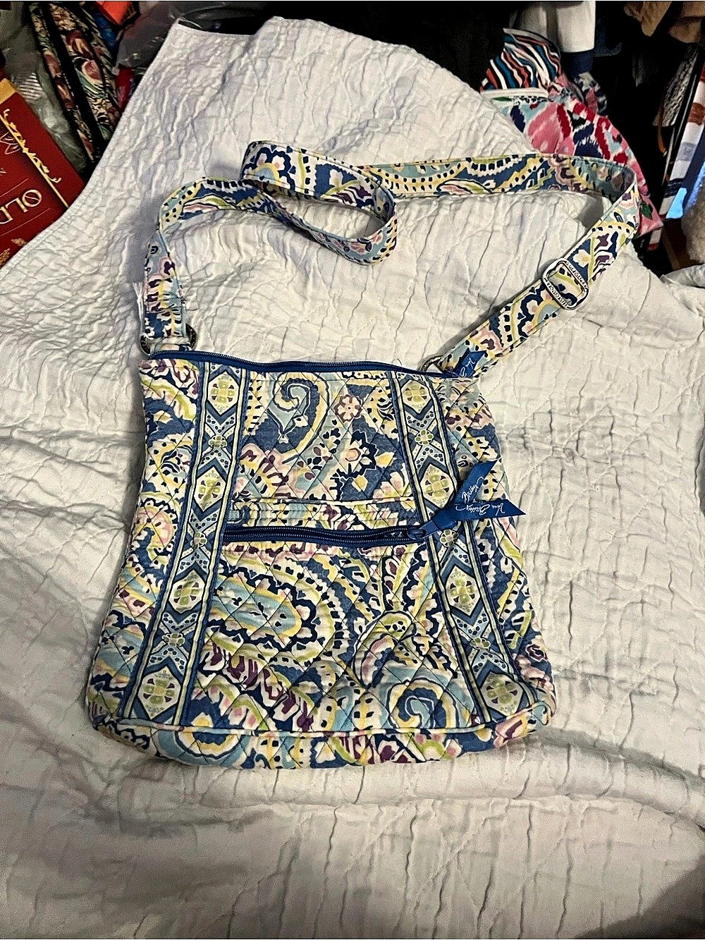 Vera Bradley Hipster Crossbody Bag Paisley Blue